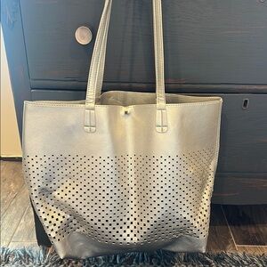 Elegant Silver Tote Bag